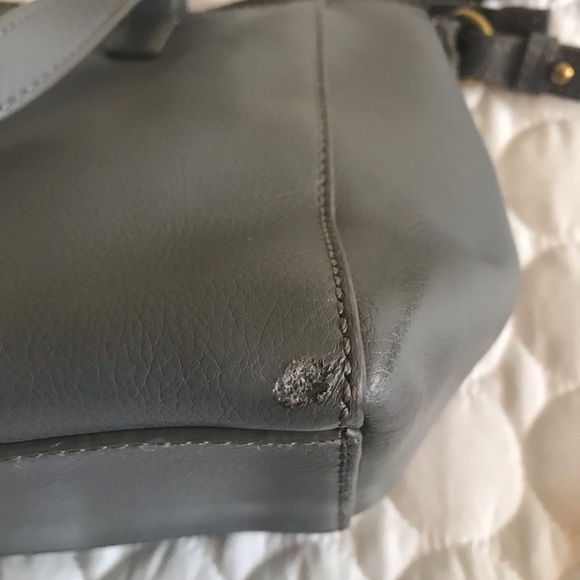 J. Crew Grey Crossbody Leather Purse - Picture 4 of 4